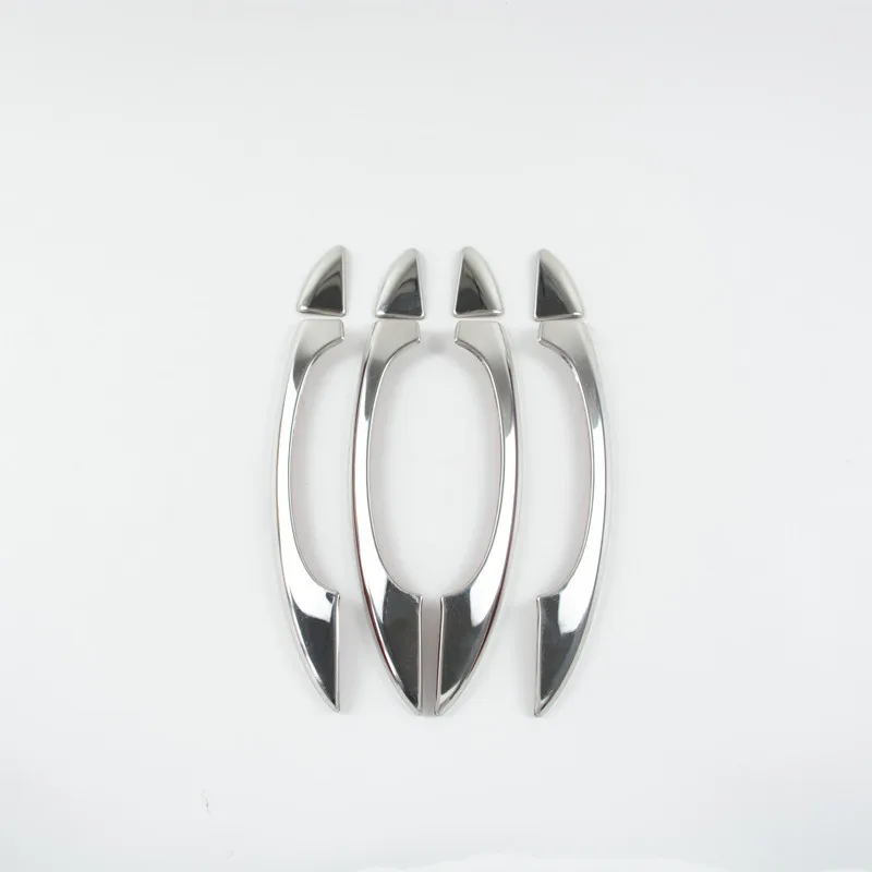 Chrome Exterior Door Handles Decoration Cover Sequins Stainless Steel Doorknob Sticker Trim For Audi A6 C6 C7 A7 2012-18 S6 S7