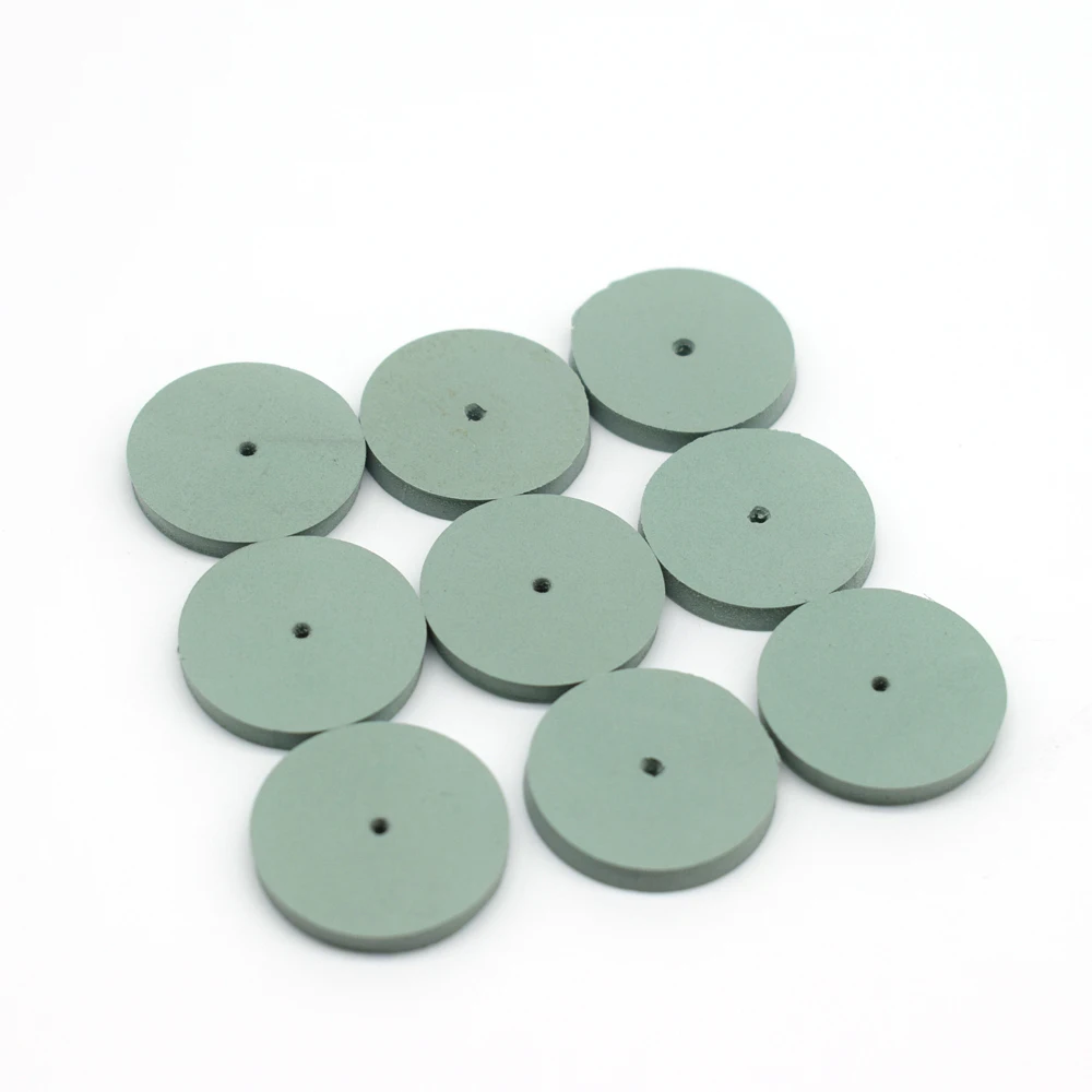 10PCS Rubber Wheel for Dental Jewelry Polishing Grinding Flat Eddge Thick wheels Dremel Rotary Tools