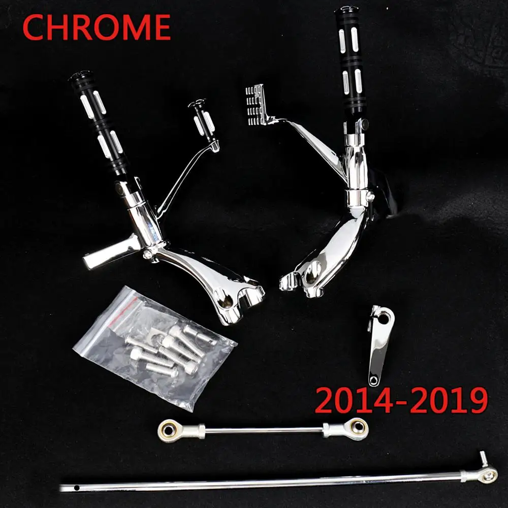 

Chrome Forward Controls Edge Cut Pegs Levers Linkages Fit For Harley Iron 883 1200 Sportster 2014-2022