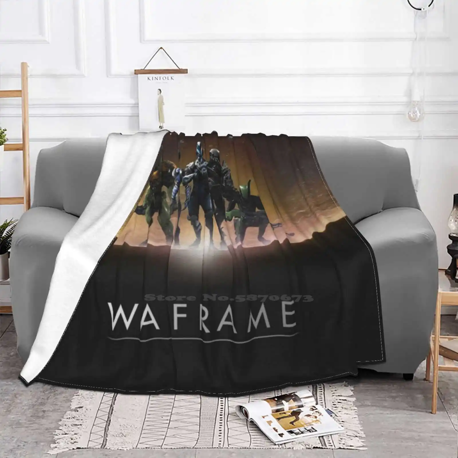 Warframe Reach I Best Selling Room Household Flannel Blanket Warframe Clem Gaming Grineer Tenno Ash Excalibur Grakata Ivara