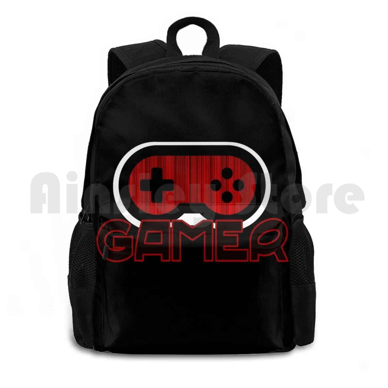 Red Gamer Outdoor Hiking Backpack Riding Climbing Sports Bag Video Games Video Games Gaming Gamer Rainbow Play Station