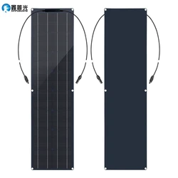 100 Watt Flexible Solar Panel 12V 100W 50W Monocrystalline Panel Solar System Lightweight Placa Solar For Camping Boat RV Home