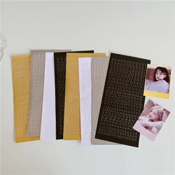 MINKYS 2PCS Hot Gilding Silvering English Letter Sticker For Kpop Photocards Decorative Stickers School Stationery