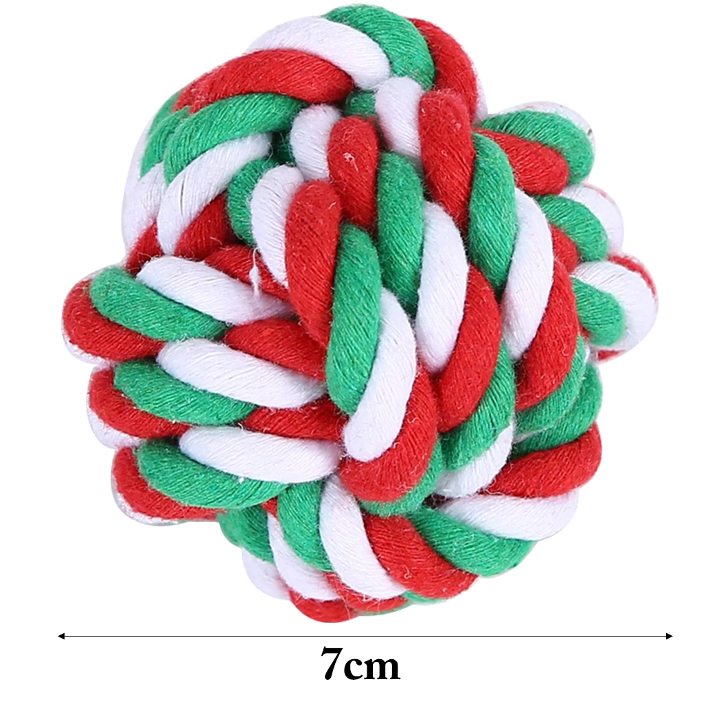 1 pcs Pets dogs pet supplies Pet Dog Puppy Cotton Chew Knot Toy Durable Braided Bone Rope Funny Dog Toys for Christmas