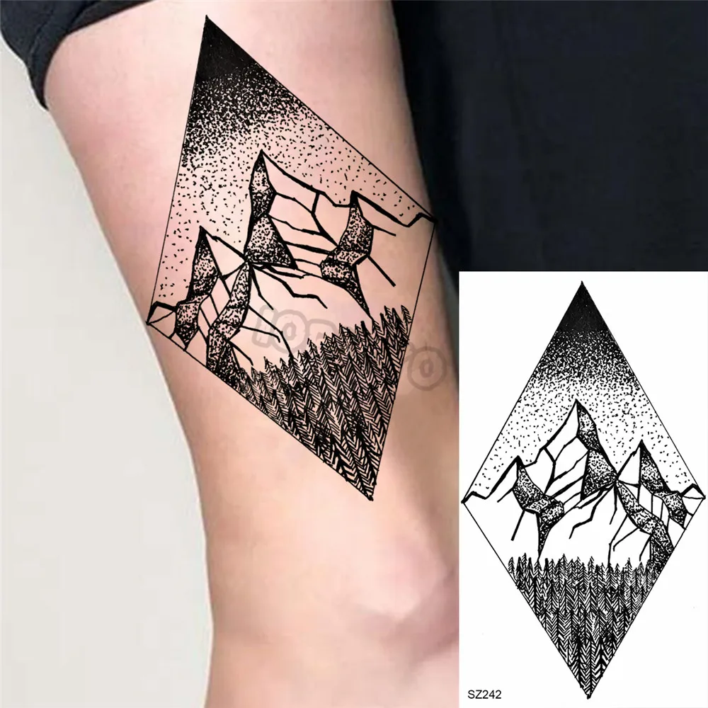 Wolf Mountain – faux tatouages temporaires pour femmes et hommes, bouclier Spartan réaliste, autocollant de pissenlit, pour l'avant-bras et le cou, personnalisé