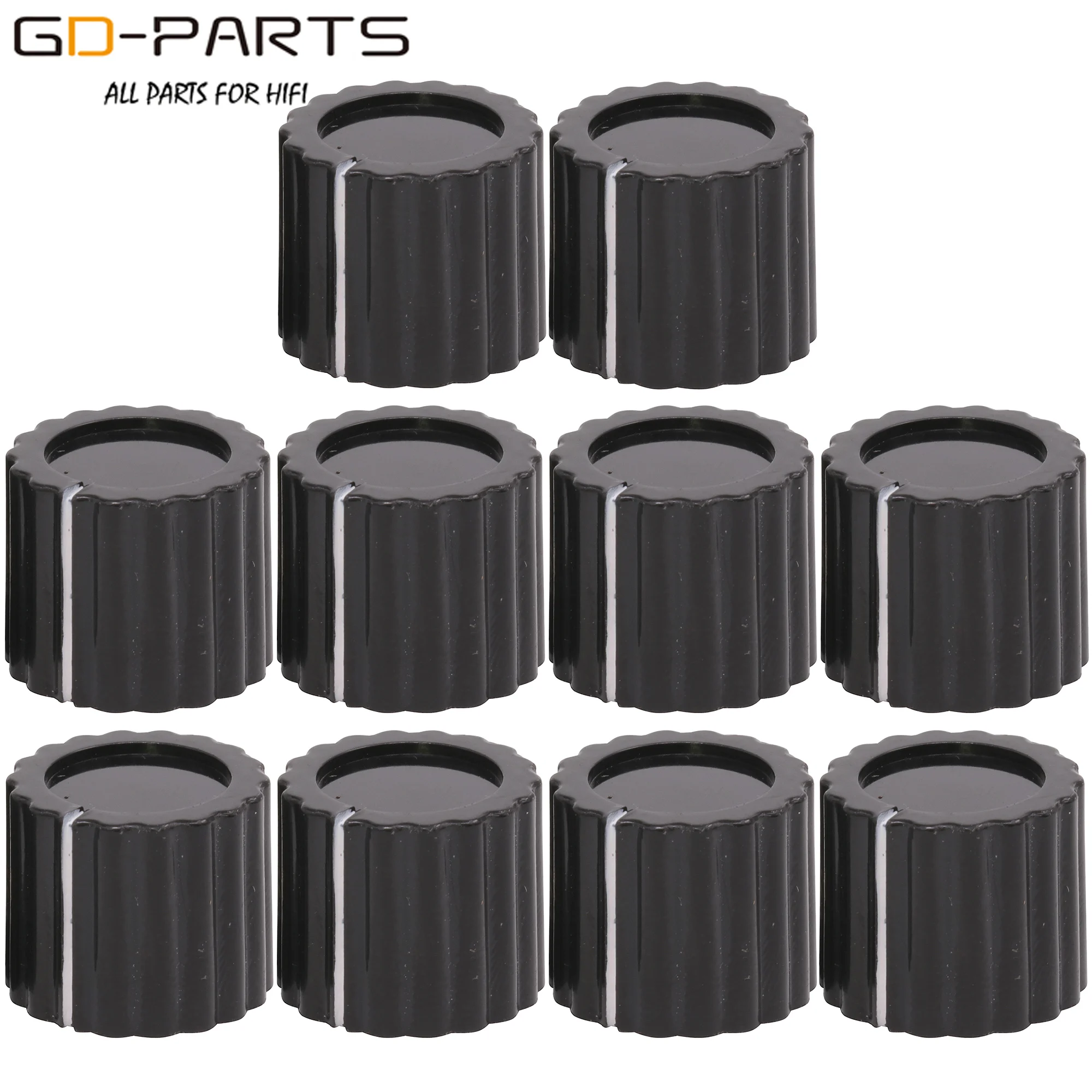 Pointeur en plastique pour Marconi TingJEailles, jeu de boutons distants, pédale d'effet Stomp Box, centre commercial DJ Overdrive, trou de 6.4mm, 17x15mm