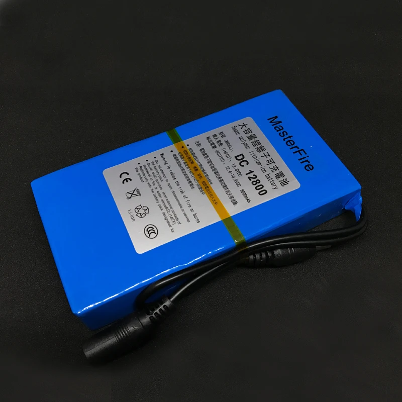 

10pcs/lot Portable DC 12V 8000MAH Super Rechargeable Over Charge Backup Polymer Lithium Battery Pack DC 12800 For CCTV Camera