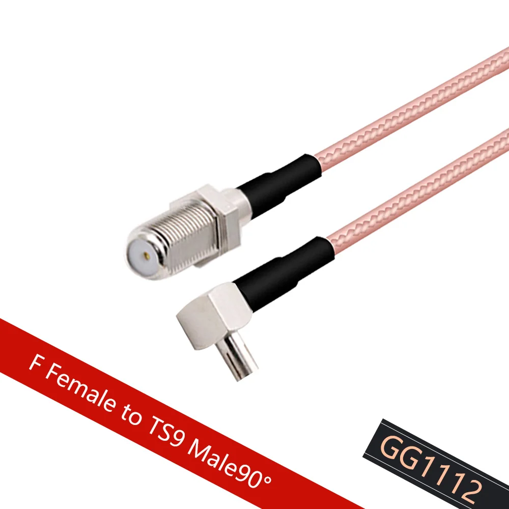 RG316 RF Cable Coaxial 3G Modem Cable TS9 Male Right Angle switch F Type Female Pigtail Adapter for WIFI GSM 3G GPS 4G 5G Module