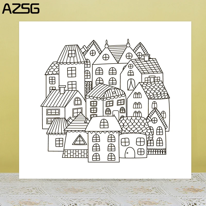

AZSG Fairy Tale House Clear Stamps For DIY Scrapbooking/Card Making Decorative Silicone Stamp Crafts