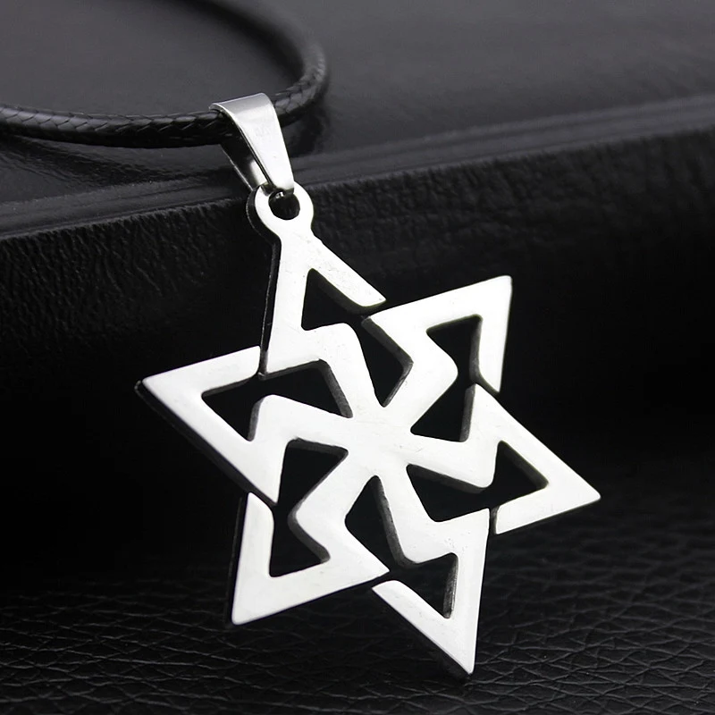 الفولاذ المقاوم للصدأ شخصية نجمة داود قلادة قلادة الرجال سداسي الخرز سلسلة النساء فتاة يهودية مجوهرات الزفاف هدية