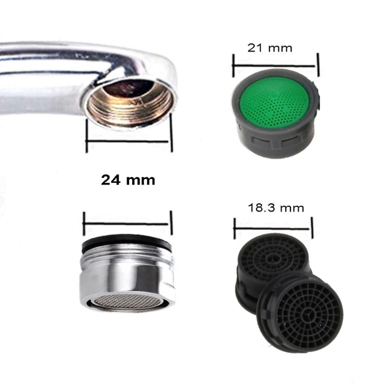 50Pcs Waterbesparing Beluchter Badkamer Kraan Waskolf Uitloop Netto Voorkomen De Splash Y98E