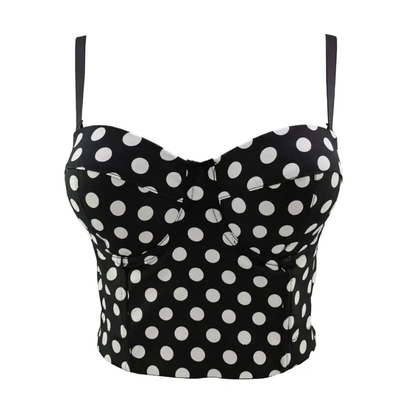

Polka Dot Corset Bustiers Corsets Women Top Sexy Lingerie Corset For Beauty Bustier Top Tanks Steampunk Corset Bra femme p2464