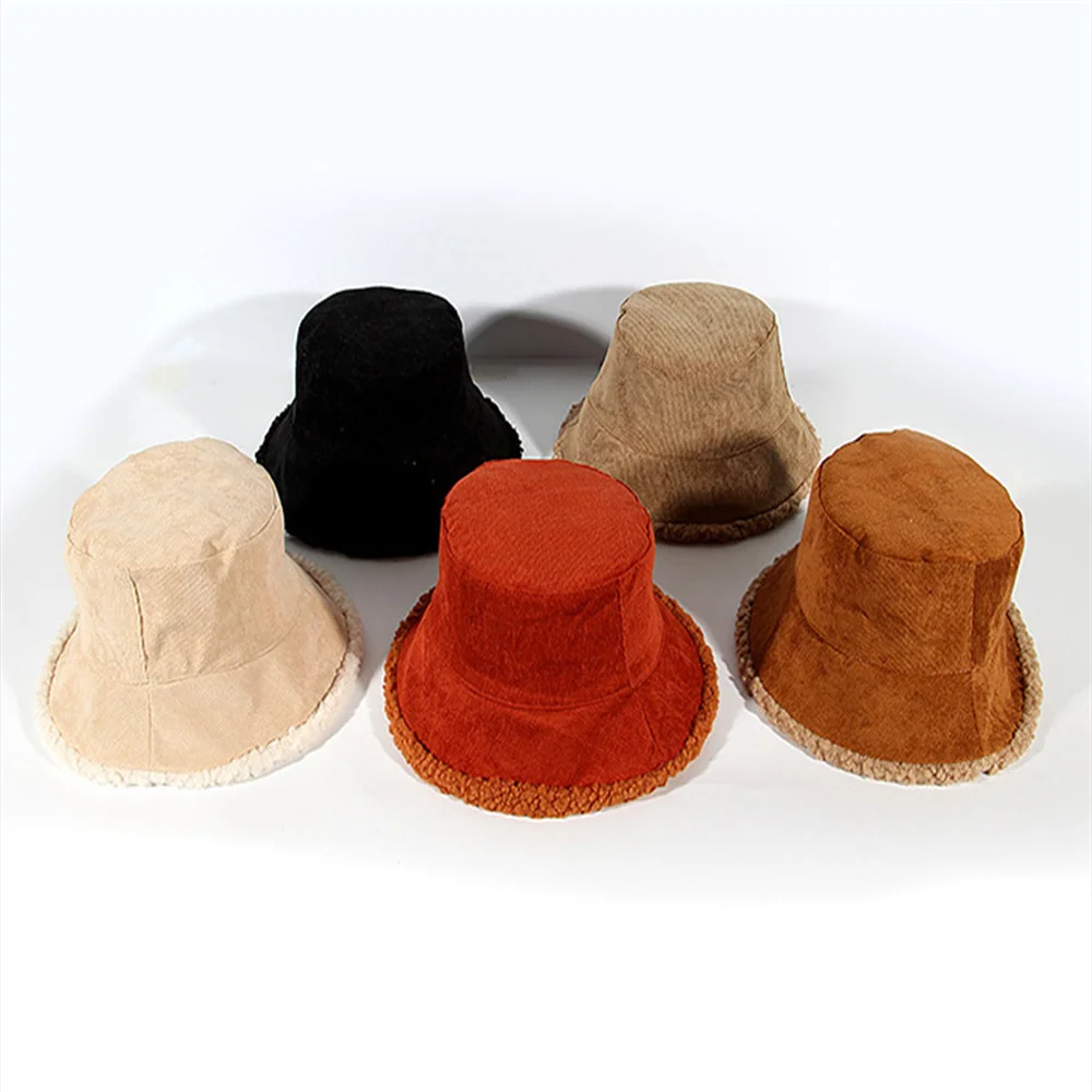 Autumn And Winter Fashion New Suede Warm Hat Fisherman Hat Women Men Fishing Hat Autumn Winter Cotton Lamb Warm Panama Cap