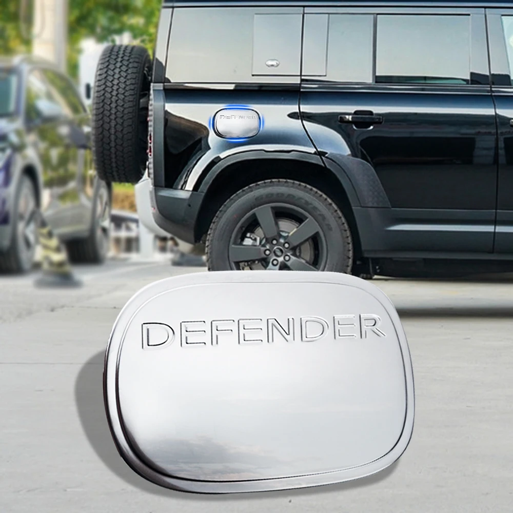 

1PC Stainless steel For 2020 land rover defend Auto Car Gas Fuel Tank Cap Exclusive Logo Cover Decorative Accessories