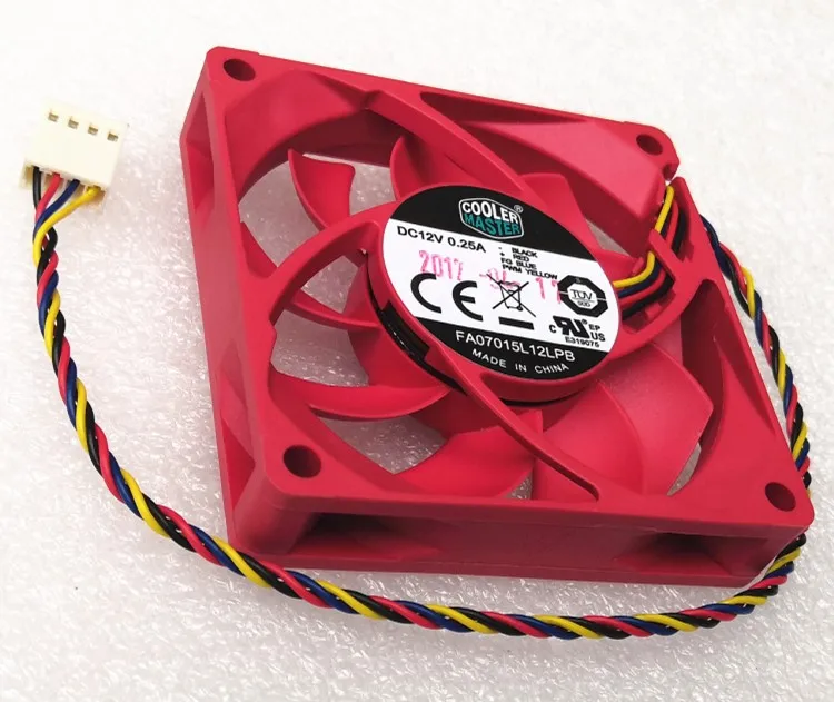 1pcs New 70mm PWM Computer Cpu PC Cooling Fan 7015 70X70X15mm 4P 4-Pin PWM Speed Regulation FA07015L12LPB  DC 12V 0.25A