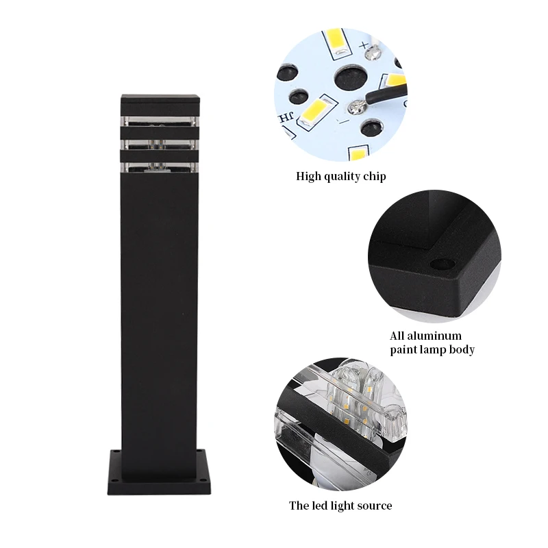 60 см уличный светодиодный светильник для лужайки, современный садовый двор, вилла парк, ландшафтный светильник, водонепроницаемый светильн...