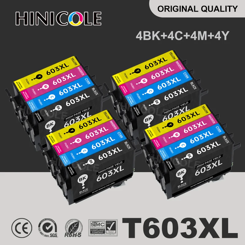 Hinicole 603xl T603 E603 Compatible For Epson Ink Cartridge XP2100 XP2105 XP3100 XP3105 XP4100 XP4105 WF-2810DWF 2830D Printer