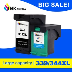 INKARENA 339XL 344XL Ink Cartridge for HP 339 344 Deskjet 6520 6540 5740 5745 5940 Photosmart 2575 2610 2710 8050 6520 printer
