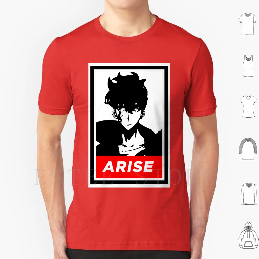 - Arise ( Variant ) T Shirt Print Cotton Arise Sun Sung Jin Woo Sung Jin Woo Manhua