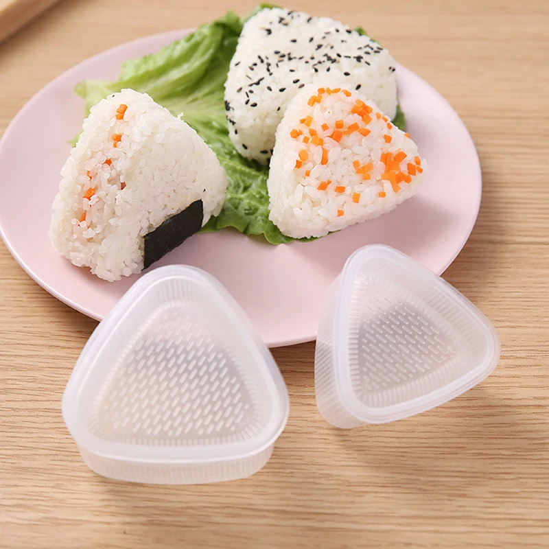 2 Set Triangle Sushi Mold Onigiri Rice Ball Bento Sushi Make Mold DIY Tools Utility Kitchen Accessories