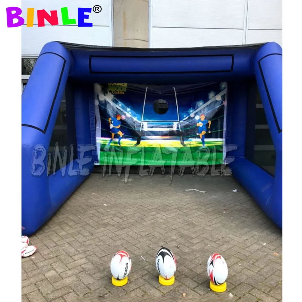 3.6mx3m square Inflatable American football toss game Challenge sports game,giant inflatable rugby field goal post