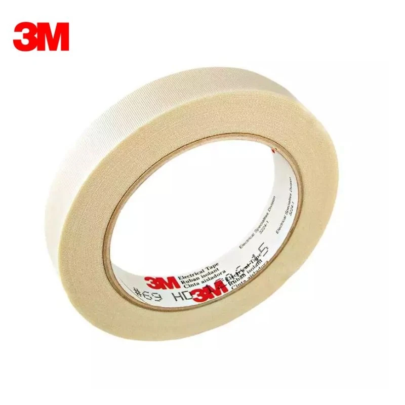 3M 69 Glass Cloth Electrical Tape  for Coil/Transformer and Motor Applications, 25.4mmx33M/roll , Dropshipping