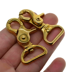 Fine Brass Swivel Trigger Snap Japanese daisy lobster claw clasp  20mm 22 mm 0.8inch D ring leather craft DIY Jean wallet