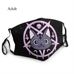 Goth 1980s Subculture Rock Romance Mask For Adult Black Meowgic Breathable Riding Distinctive Mascherine