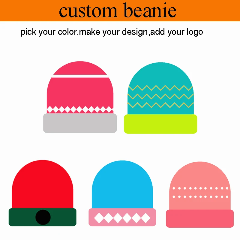 

minimun wholesale 50pcs!cutom hat winter hat cutom beanie hat make your design pick your color add your logo