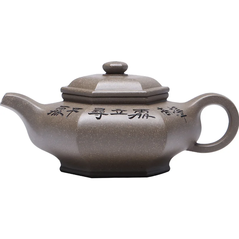 ★yixing famous dell its painted all hand carved dragon back qdu capacity teapot six-party virtual flat single pot