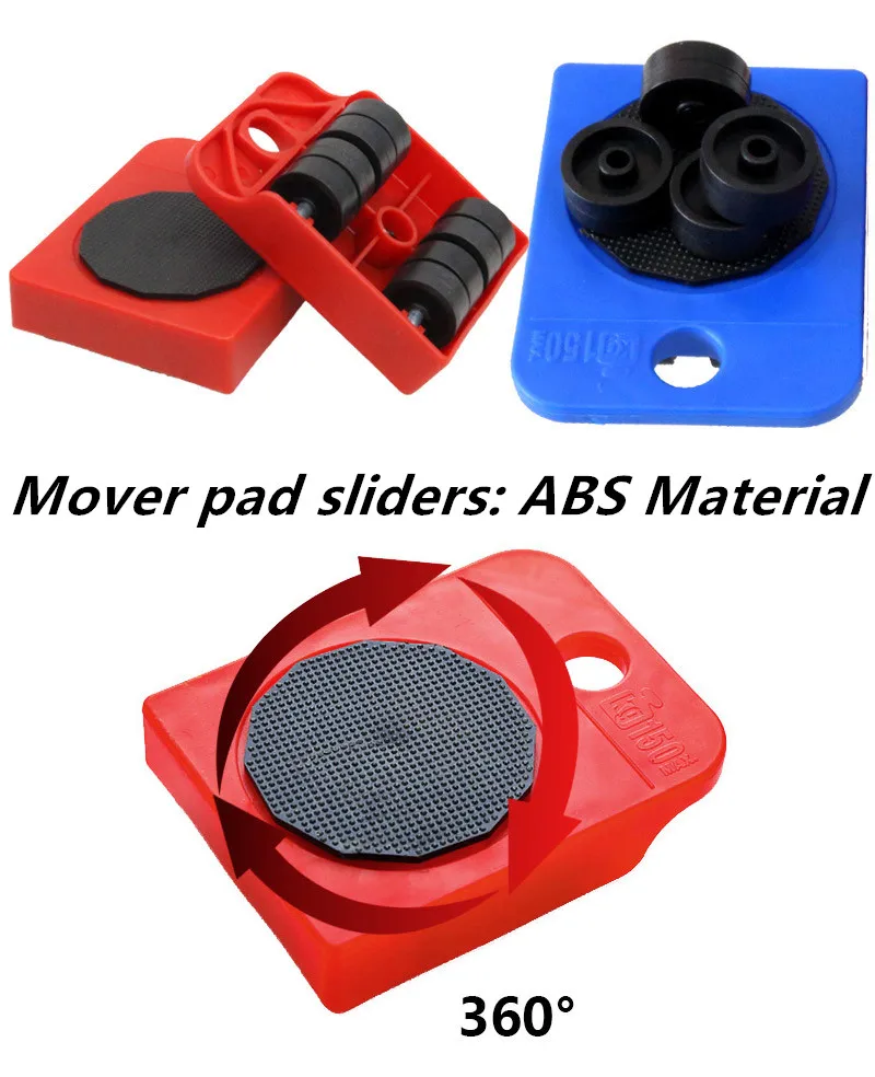 Furniture Mover Furniture Lifter Heavy Professional Furniture Roller Move Tool Set Wheel Bar Mover Sliders Transporter Kit Trol