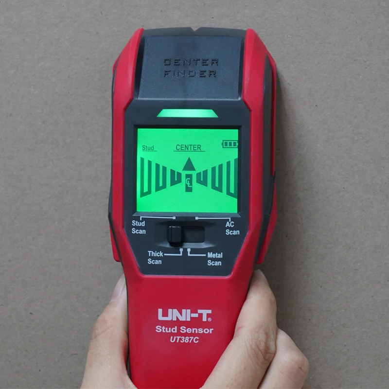 UNI-T UT387C Wall Scanner; wood/metal water pipe/rebar/copper pipe/live wire detector