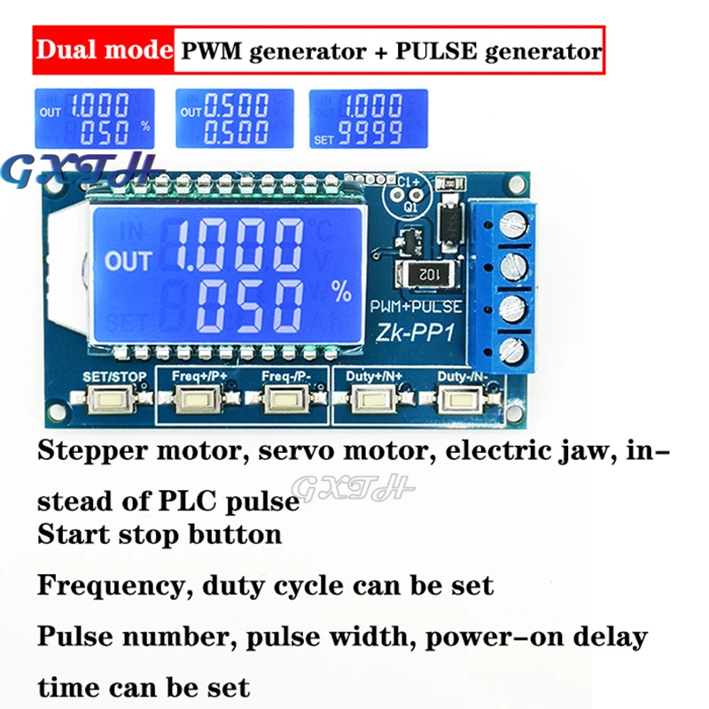 PWM Signal Generator 1 Channel 1Hz~150KHz Drives Load LED Motor PWM Pulse Number Frequency Duty Cycle Adjustable Module