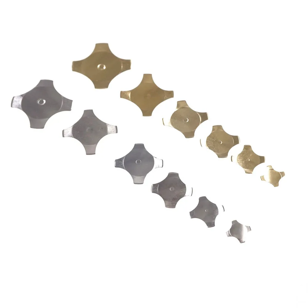 20pcs Gold Plating 6.0 8.0 8.4 10.0 12.0 14.0 16.0 mm Diameter Single Cross Shape Metal Dome Snap Dome Switch SPST Array switch