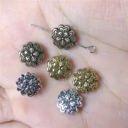 보석에 대 한 20pcs 식물 꽃 스페이서 커넥터 DIY 목걸이 팔찌 금속 액세서리 만들기 도매