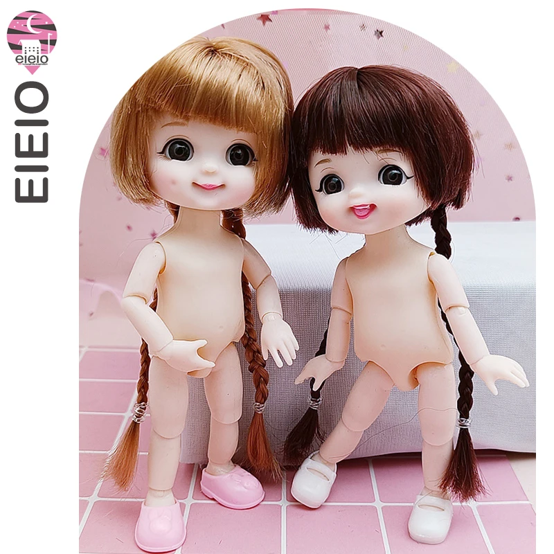 ob11 New BJD Doll 16cm 13 Joints Plastic Fashion Dolls Baby BODY Outfit Daily Casual Accessories ToyS for Girls Diy Gift