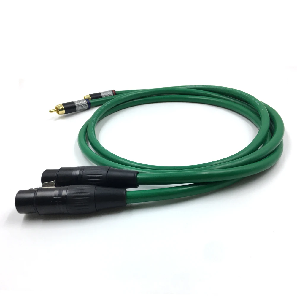 1 คู่ HiFi 2328 RCA to XLR Balanced ปลั๊ก Audio Cross เครื่องขยายเสียง CD DVD player RCA interconnect