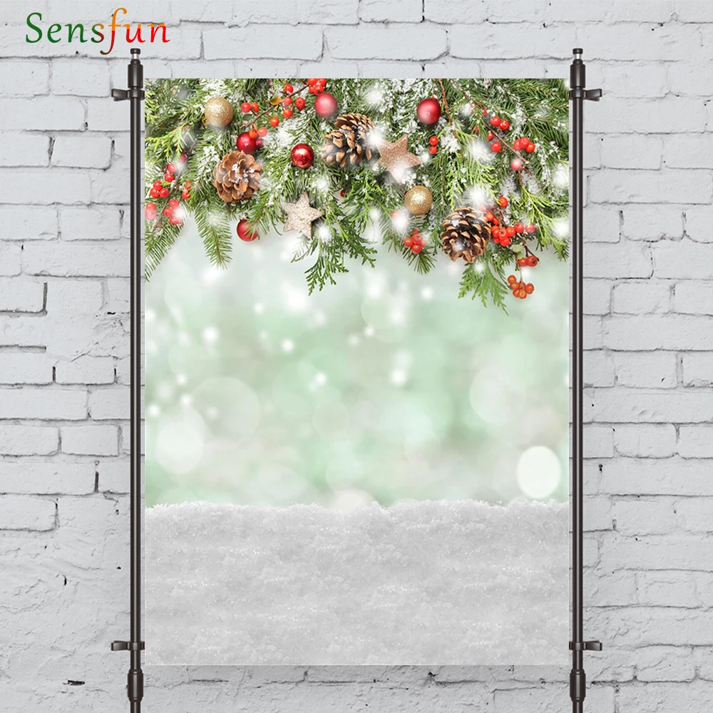 LEVOO Photography Backdrop Christmas Gift Snowflake Festival Backdrop Photocall Photobooth Studio Shoot Fabric