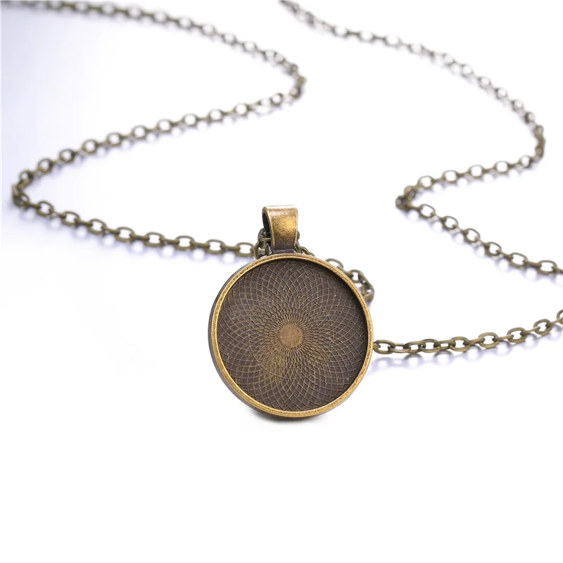 5 teile/los 50 cm Kette Anhänger Mit 25mm Cabochon Basis Lünette Liefert Charms Für DIY Halsketten Schmuck, Die Entdeckungen zubehör – Detail 5