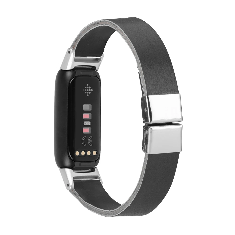 Fitbit Luxe 용 교체 가죽 스트랩 Fitbit Luxe 용 스마트 팔찌 시계 밴드 버클 버클 손목 벨트 액세서리
