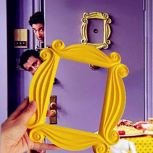 ZK20 Dropshipping TV Series Friends Handmade Monica Door Frame Wood Yellow Photo Frames Collectible for Home Decor