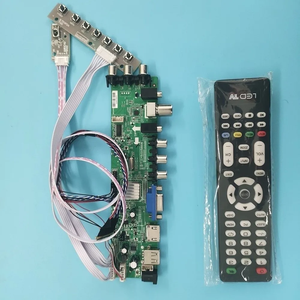 

Kit For B140RTN02.2/B140RTN02.0 CELL 1600X900 remote DVB-T2 VGA LED HDMI controller board digital WLED LVDS USB AV Signal 40pin