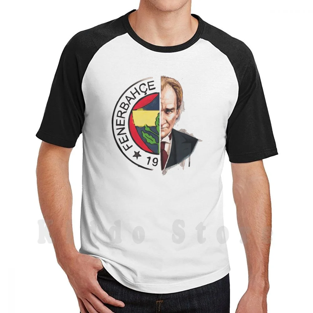 Fenerbah ? E Ataturk T Shirt Print For Men Cotton New Cool Tee Fenerbah ? E Ataturk Fenerbahce Turkish Turk Turkey Istanbul