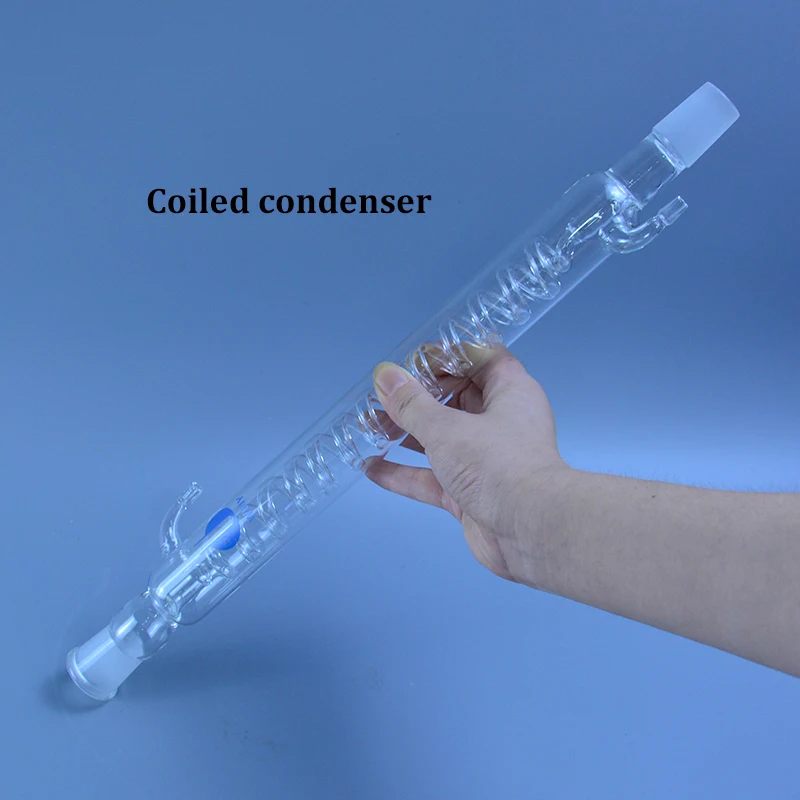 High-quality 300mm condenser 300mm Length, 24/29 joint,10mm hose connection (Lab Glassware) Used for distillation unit