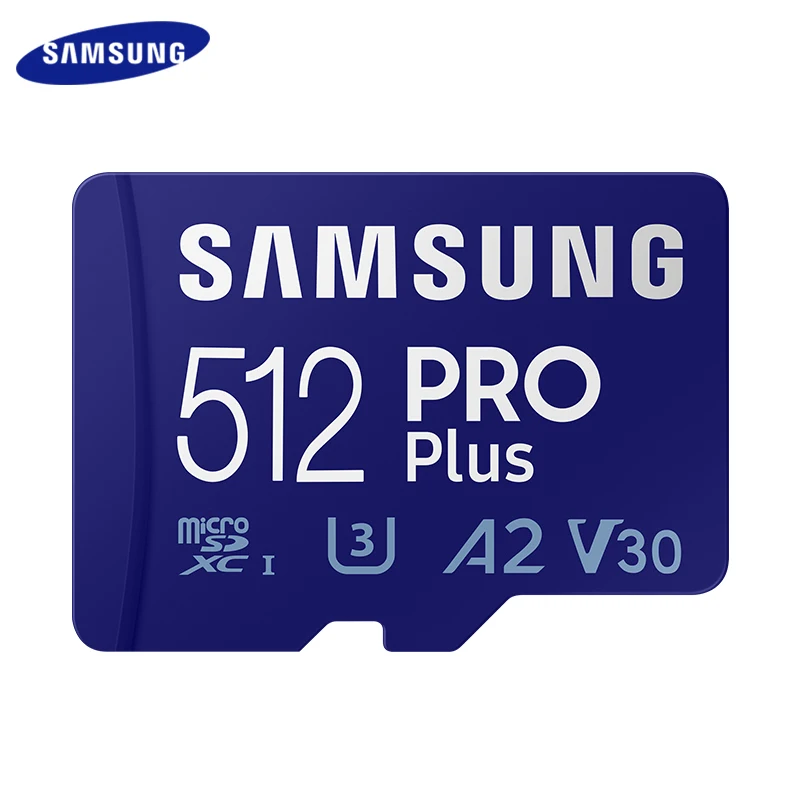 Samsung Pro Plus Micro SD Card 128GB 256GB 512GB C10 U3 V30 Flash Memory Card with Adapter UHS-I TF Card for Tablet Desktop