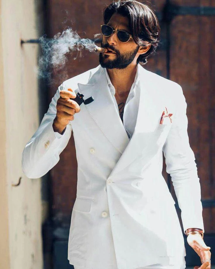 

Handsome Wedding Linen Men Suits Man Blazers Custom Made Groom Wedding Tuxedos 2Piece Coat Pants Evening Party Prom Celebration