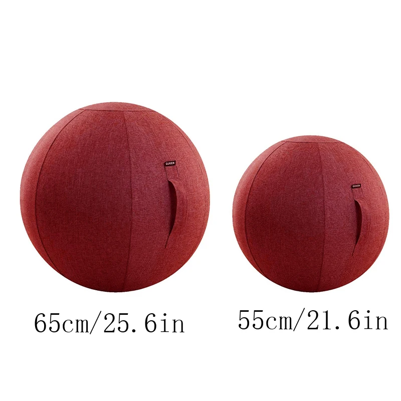 Premium Quality Self-Standing Yoga Ball with Handle and Cover Home Office Seating Chair Exercise Ball for Yoga Stretching Gym