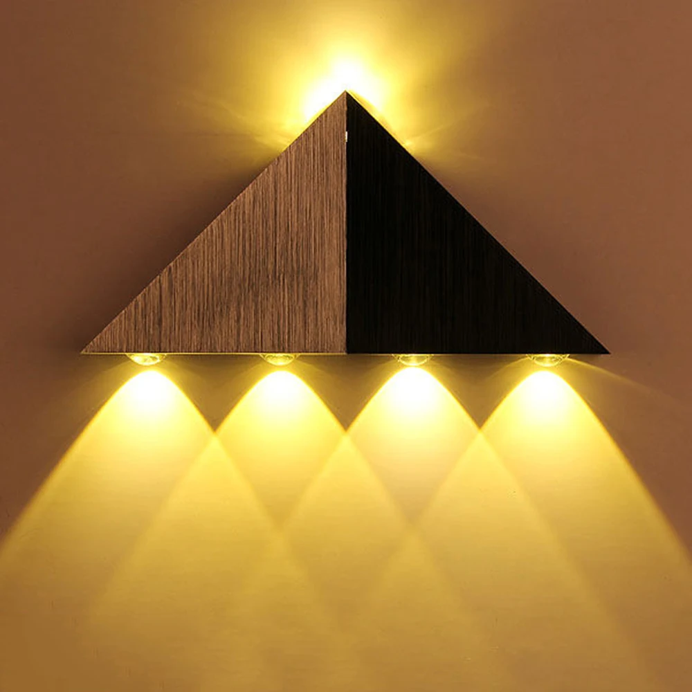 5W LED Triangle Wall Lamp Aluminum Up Down Lighting Spot Light AC 90-264V Sconce Lamp For Bedroom Pathway Club Indoor Decoration