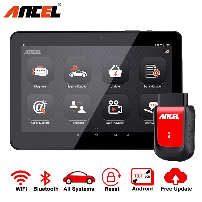 ANCEL X6 OBD2 Automotive Scanner Bluetooth Professional All System Airbag EPB DPF ABS Reset Scanner OBD 2 Car Diagnostic Tools