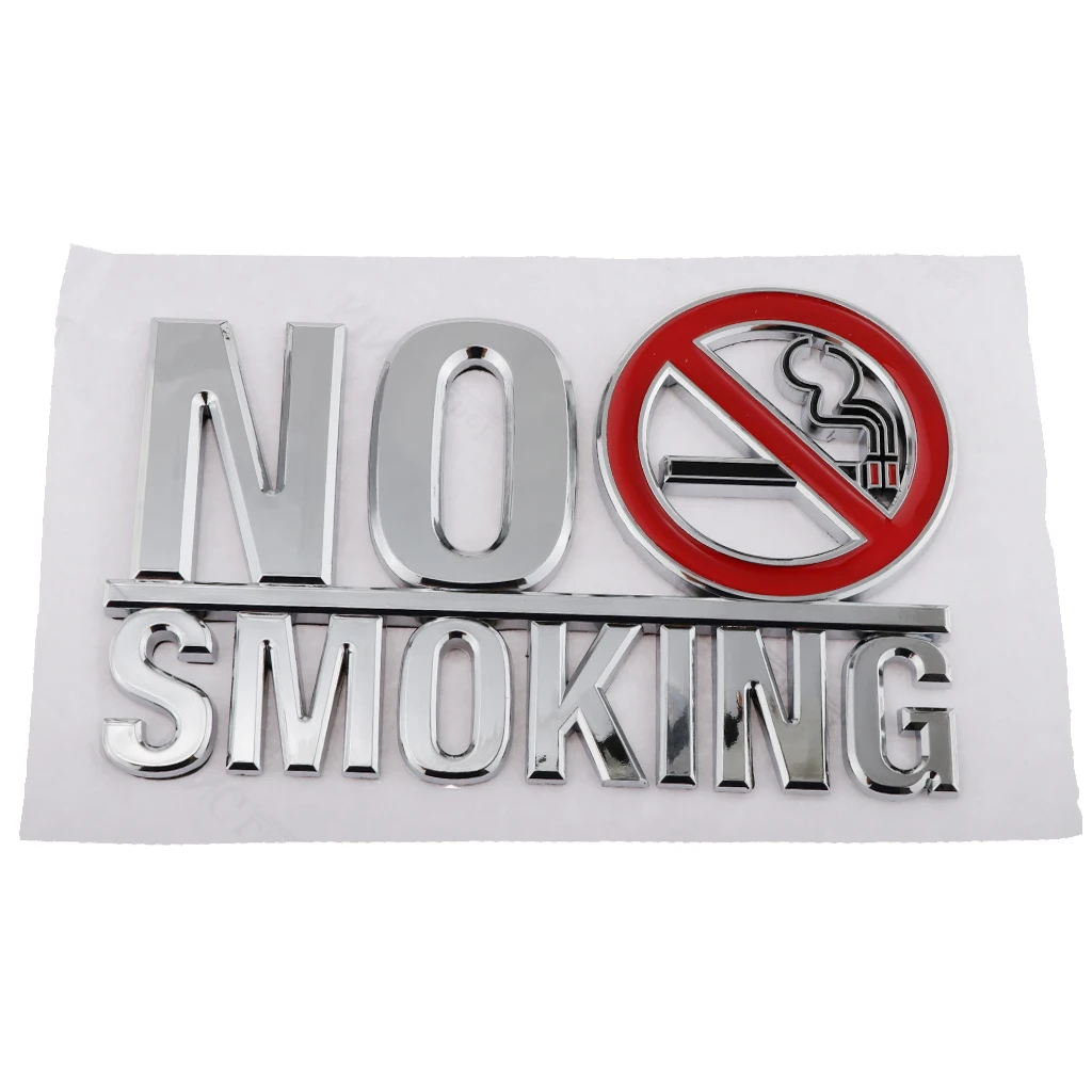 Sticky Acrylic No Smoking Warning Sign Bar Pub Decor Wall Sticker Plaque